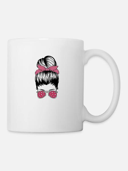 Rétro Rockabilly Girl Cadeau - Mug blanc - blanc