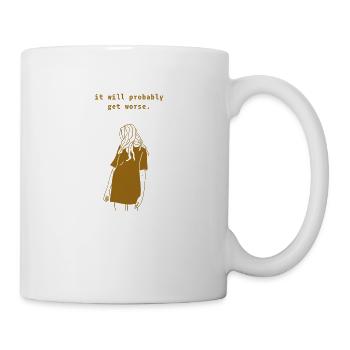 Citations non motivantes - cela va empirer - Mug blanc - blanc - Droite