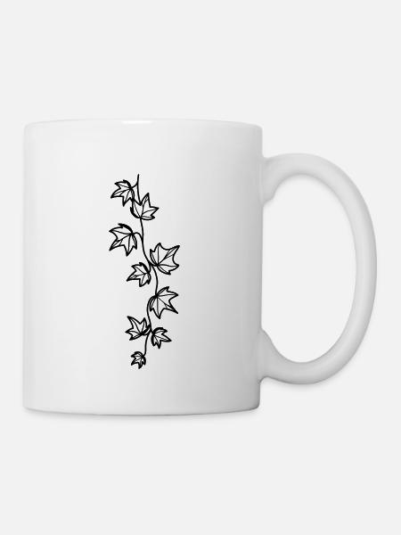 grüner efeu - Tasse - Weiß