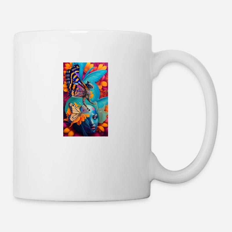 Unique Butterfly Face - Tasse - Weiß