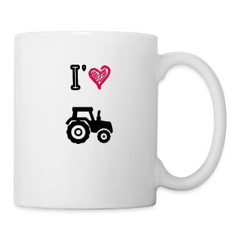 Ich liebe Traktoren - Tasse - Weiß - Rechts