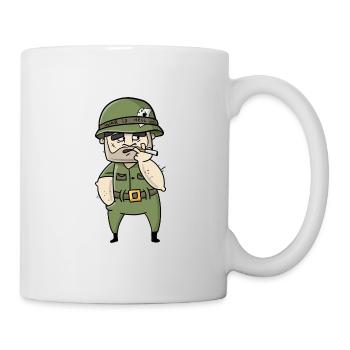 La guerre est un soldat de l’enfer dessin animé - Mug blanc - blanc - Droite