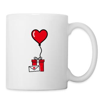 Gift Balloon Heart Valentine's Day 2023 - Mug - white - Right