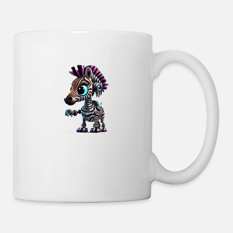 Robot zèbre - Mug blanc - blanc