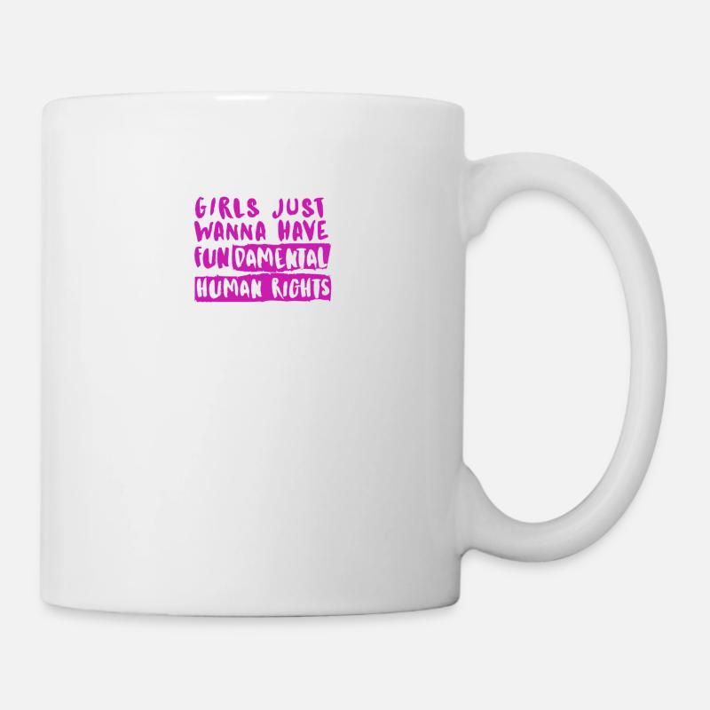 FunDamental Rights pink - Tasse - Weiß