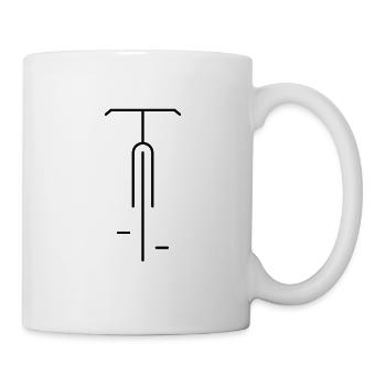 I love my bike Minimalistic Bicycle roadbike mtb - Mug - white - Right