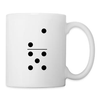 Domino 2/5 Stein Kostüm Fasching Karneval Geschenk - Tasse - Weiß - Rechts