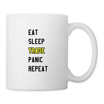 Eat Sleep Trade Panic Repeat - Mug - white - Right