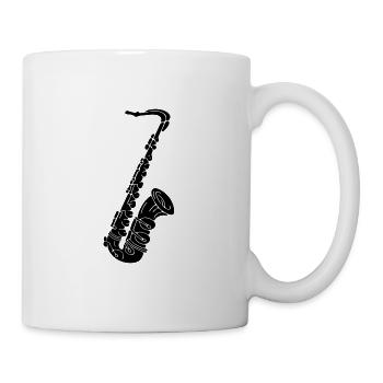Saxophone - saxophone a woodwind instrument - Mug - white - Right
