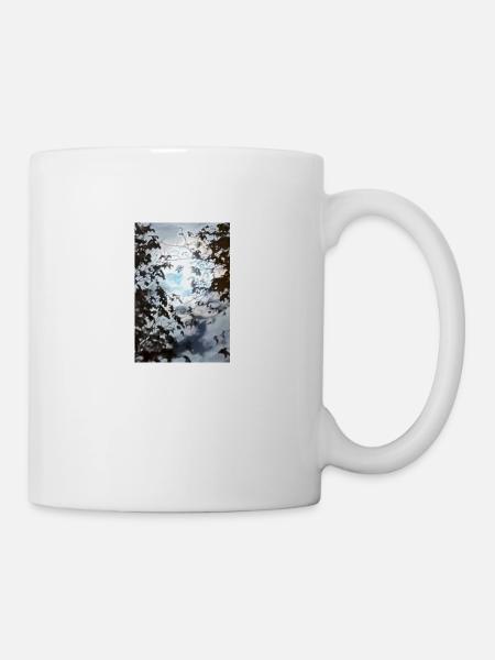 Äste vor Mondlicht - Tasse - Weiß