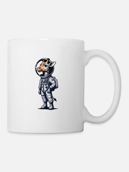 Cute Giraffe Astronaut - Tasse - Weiß