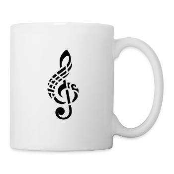 Elegant Tattoo Style Clef - Mug - white - Right
