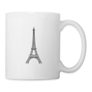 Tour Eiffel - La Dame de fer de Paris - Noir - Mug blanc - blanc - Droite
