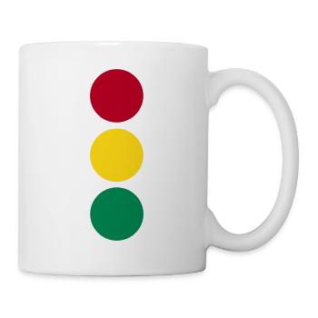 Ampel - Auto - Tasse - Weiß - Rechts