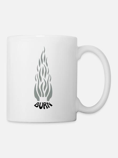 burn - Mug blanc - blanc
