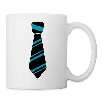Krawatte Blau - Tasse - Weiß - Rechts