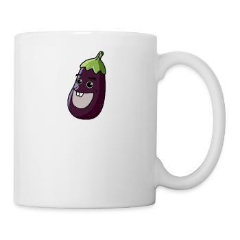 Aubergine Comic - Tasse - Weiß - Rechts