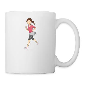 runner running laufen jogger jogging sprinter102 - Tasse - Weiß - Rechts
