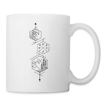 hexagones - Tasse - Weiß - Rechts