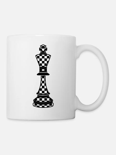 Roi d'échecs plaid - Mug blanc - blanc