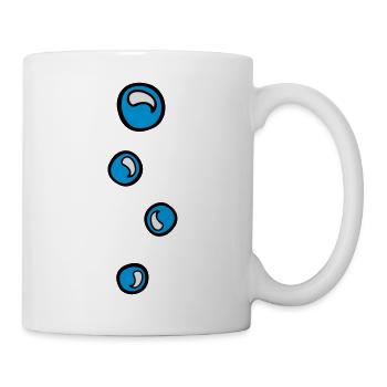 bulle de savon bille balle boule - Mug blanc - blanc - Droite