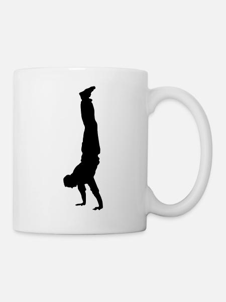 handstand - Tasse - Weiß