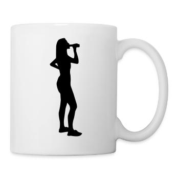 drinking girl - Tasse - Weiß - Rechts