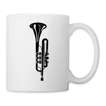 Trompete Musik Music - Tasse - Weiß - Rechts