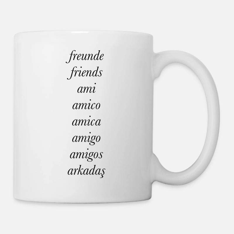 Amis dans différentes langues Design Shirt - Mug blanc - blanc