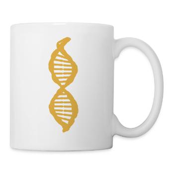 Wissenschaft Biologie retro DNA Genetik Vektor - Tasse - Weiß - Rechts
