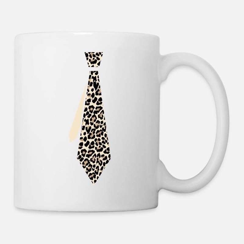 Krawatte Leopard - Tasse - Weiß