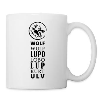 GOWILD Wolf Design en 7 langues - Mug blanc - blanc - Droite