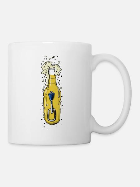 Bierzeit - Tasse - Weiß