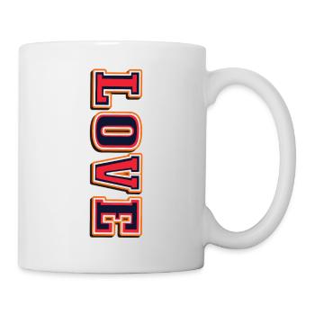 Love Blue-Liebe. Amore - Valentinstag, Muttertag, - Tasse - Weiß - Rechts