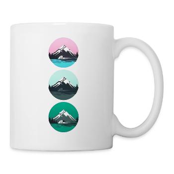 Mountain Landscape Geometric Art - Mug - white - Right