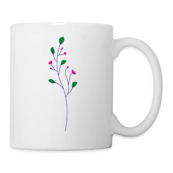 Flower Blume Pflanze - Tasse - Weiß - Rechts
