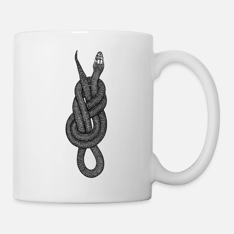 Schlange Achterknoten - Schwarz - Tasse - Weiß