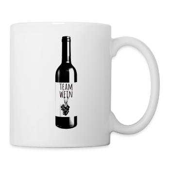 Team Wein, Wein, Weinflasche - Tasse - Weiß - Rechts