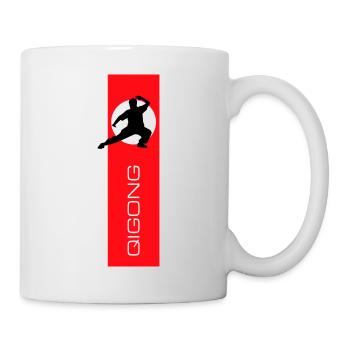 Drapeau Qigong - Mug blanc - blanc - Droite