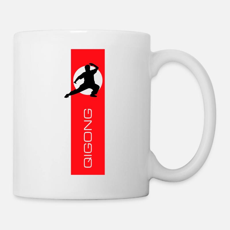 Qigong flagge - Tasse - Weiß
