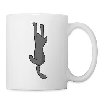 Verspielte graue Katze, liebe Katzen - Tasse - Weiß - Rechts