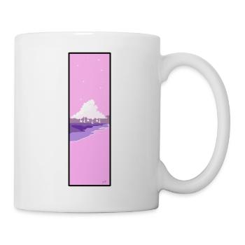Pinker Strand - Tasse - Weiß - Rechts