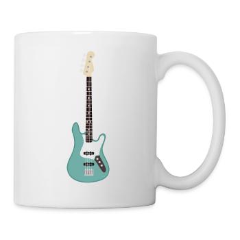 Seafoam Green Bass Guitar - Mug - white - Right