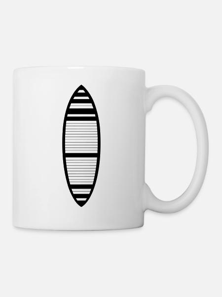 Planche de surf - Mug blanc - blanc