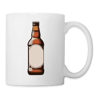 Bierflasche Bier - Tasse - Weiß - Rechts