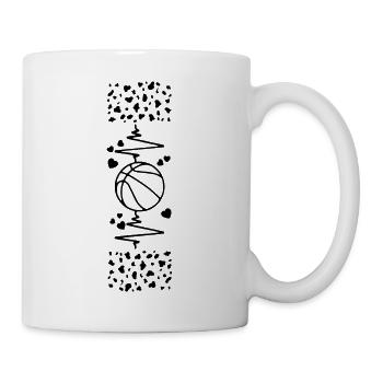 Herzschlag Basketball - Tasse - Weiß - Rechts