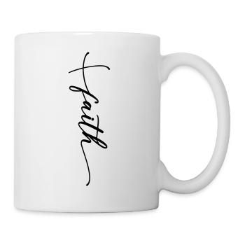 Faith Cross Cursive - Mug - white - Right