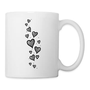 Herzglitzer Herz Glitzer - Tasse - Weiß - Rechts