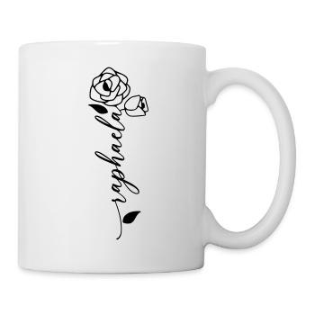 Raphaela Nom Prénom Nom Fleur - Mug blanc - blanc - Droite