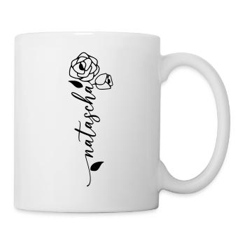 Natascha Nom Prénom Prénom Fleur - Mug blanc - blanc - Droite